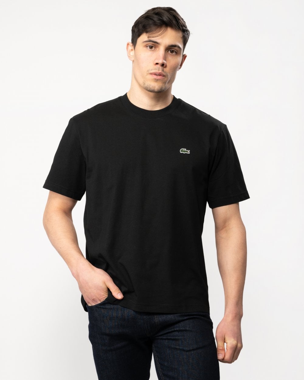 Lacoste Mens Classic Fit Cotton Jersey T-Shirt - Black 031