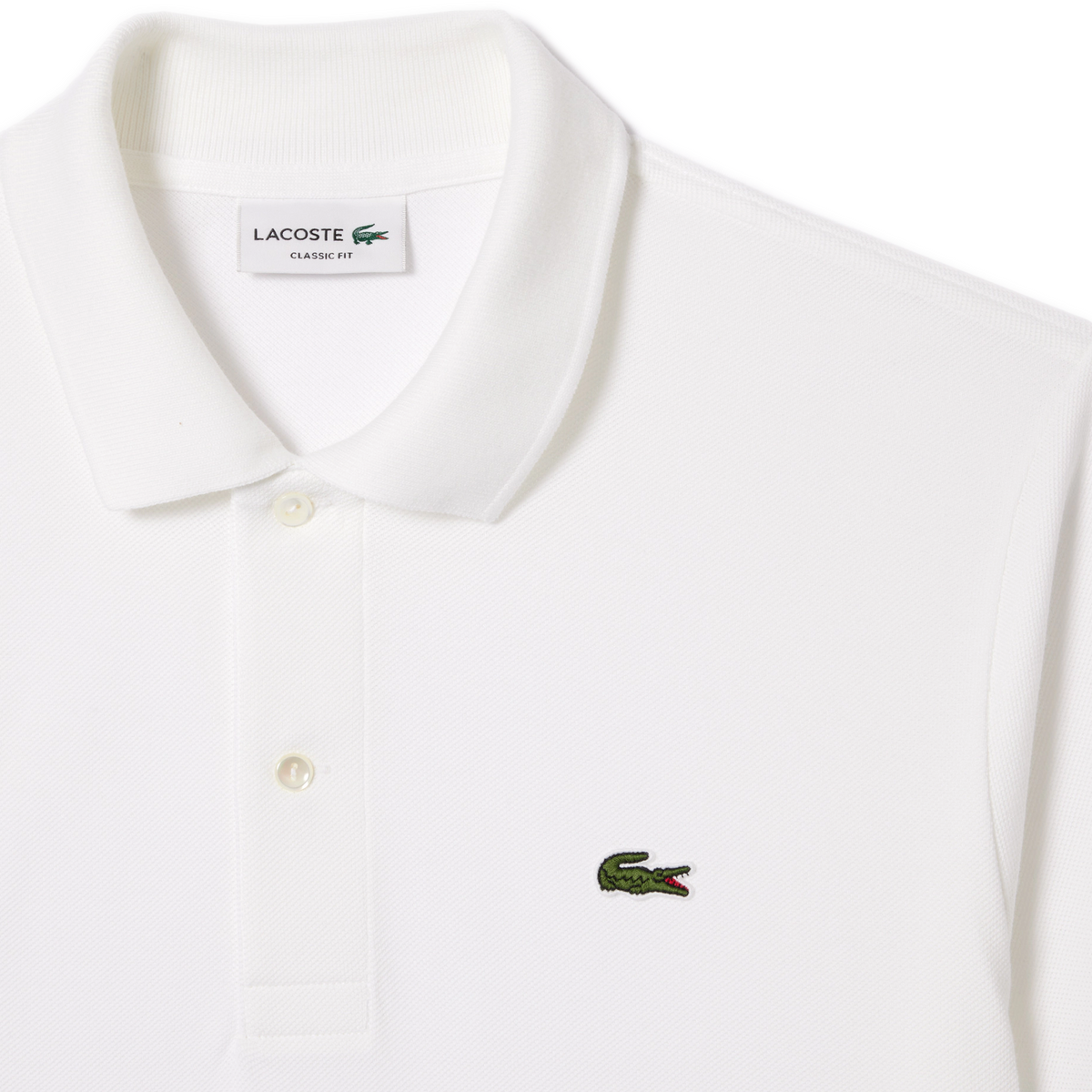 Men's Lacoste Classic Fit L.12.12 Pique Polo - White