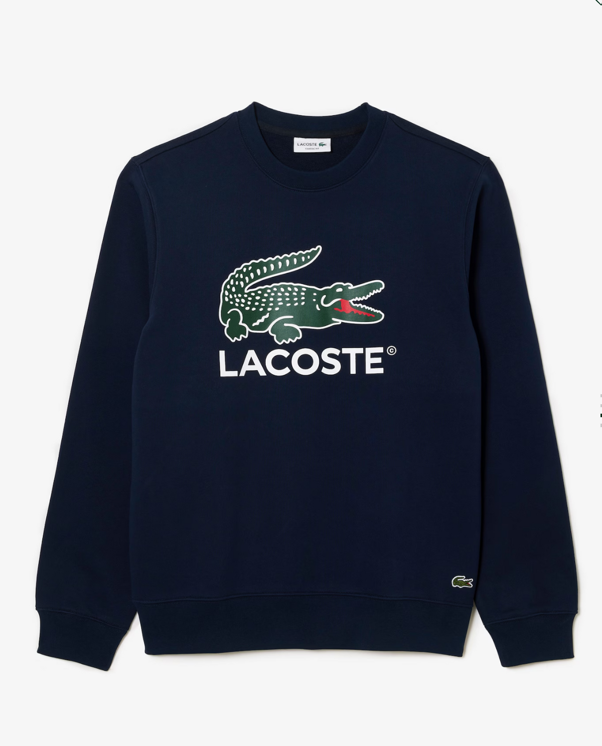 Lacoste Classic Fit Fleece Crewneck Sweatshirt - Navy