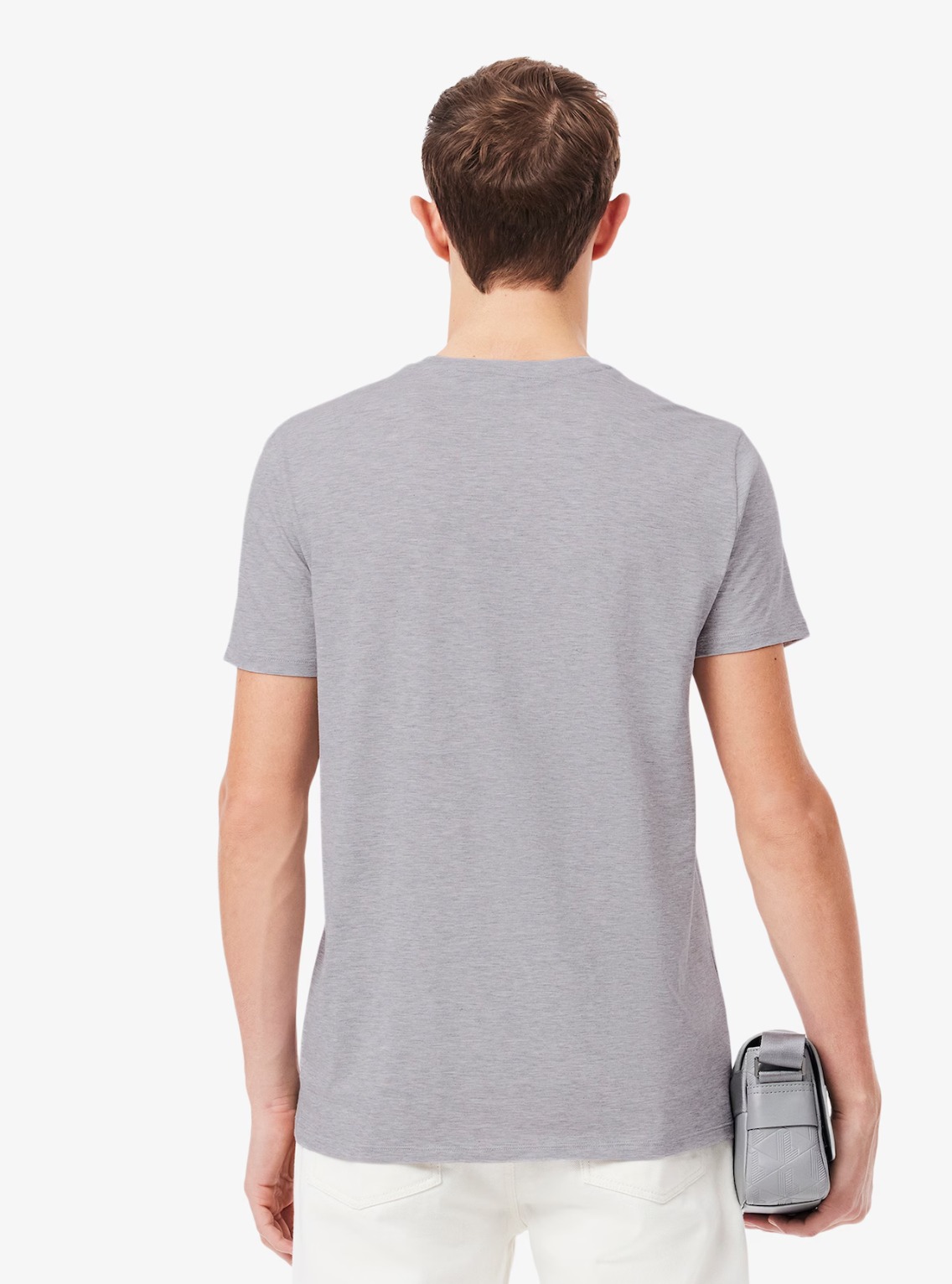 Lacoste Crew Neck Pima Cotton T-Shirt - Silver