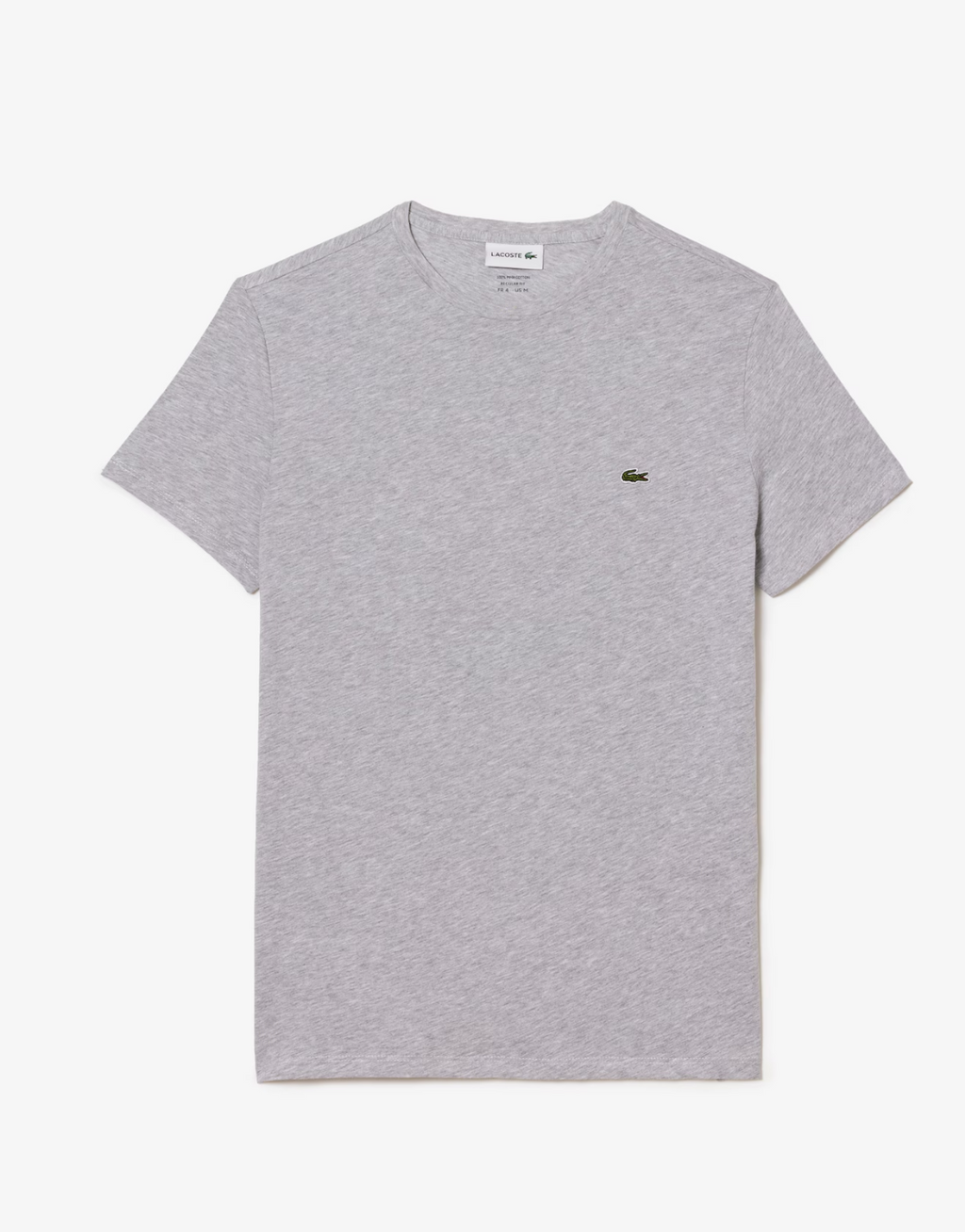 Lacoste Crew Neck Pima Cotton T-Shirt - Silver
