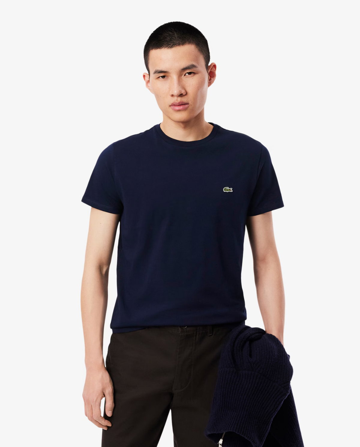 Lacoste Crew Neck Pima Cotton T-Shirt - Navy