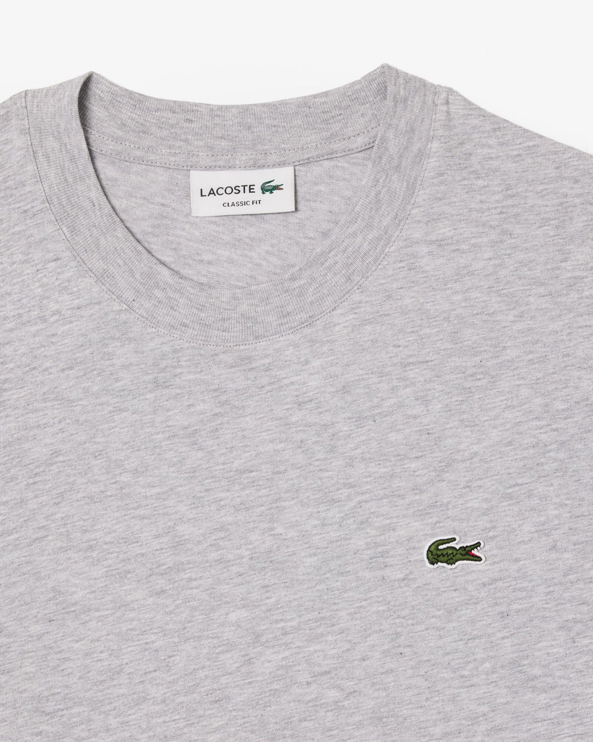 Lacoste Mens Classic Fit Cotton Jersey T-Shirt - Silver Chine CCA
